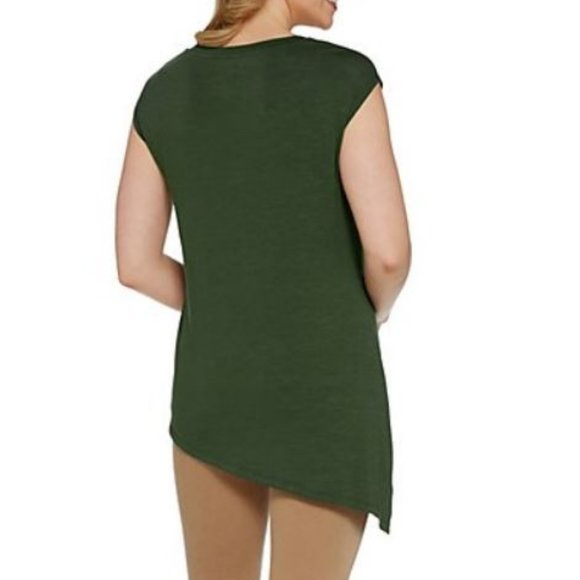 Lisa Rinna Slub Knit Tee with Asymmetric Hem 5373 - Picture 2 of 2